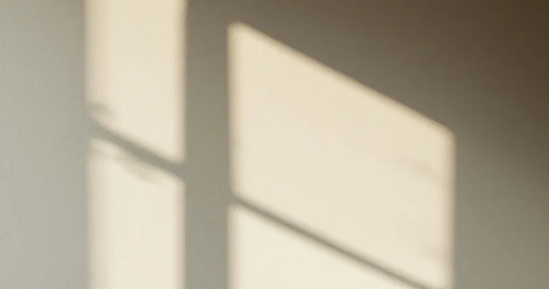 Two soft overlapping shadows on a pale wall (illustration)
