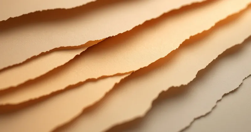Abstract layered paper edges in warm neutral tones (illustration)