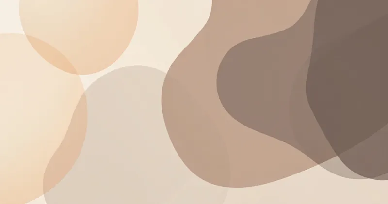 Several soft overlapping geometric shapes in muted tones (illustration)