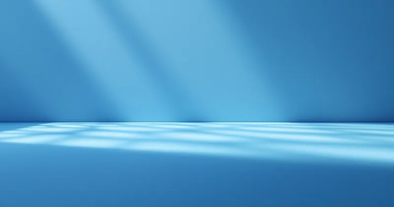 Cool blue morning light across a smooth plain surface (illustration)