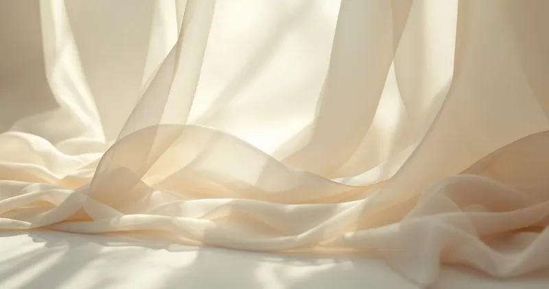 Soft light through sheer fabric onto a pale surface (illustration)